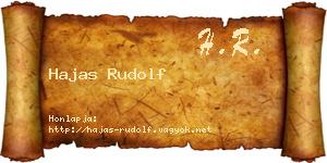 Hajas Rudolf névjegykártya